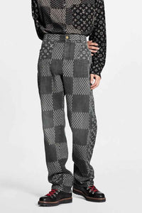 Louis V x Nigo Giant Damier Waves MNGM Denim Pants - MAGIC CITY