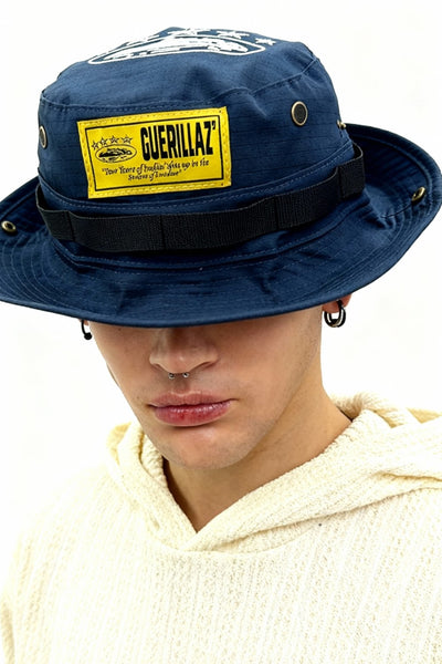 Corteiz OG Guerillaz Bucket Hat - Bleu