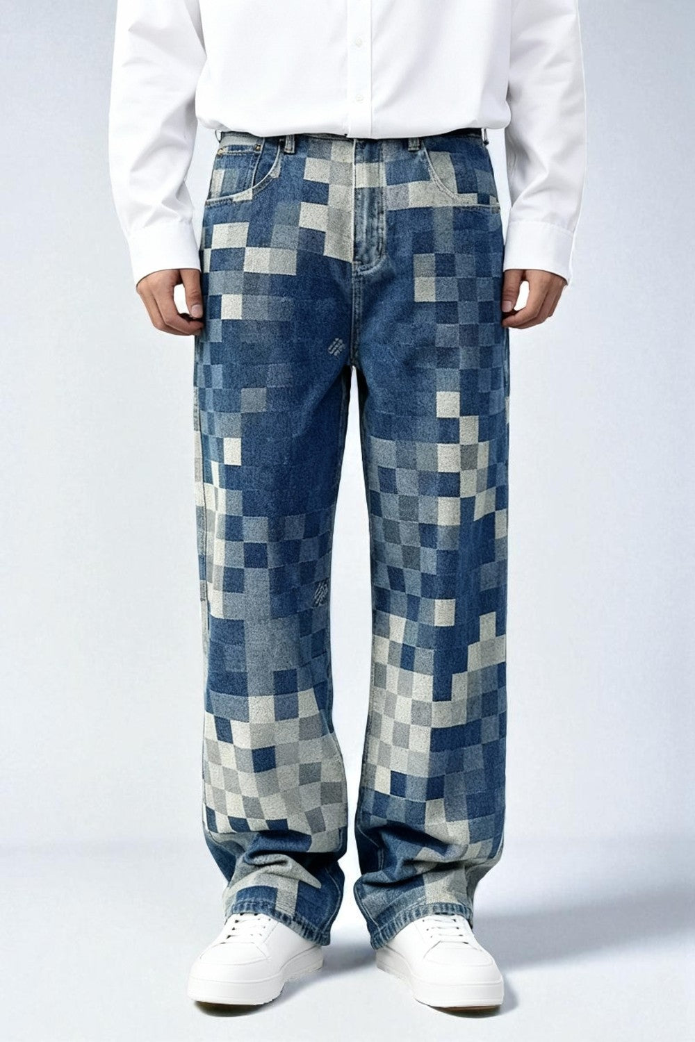 Louis V Damier Denim Skate Pants