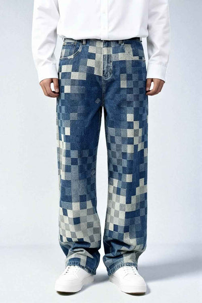 Louiis V Damier Denim Skate Pants