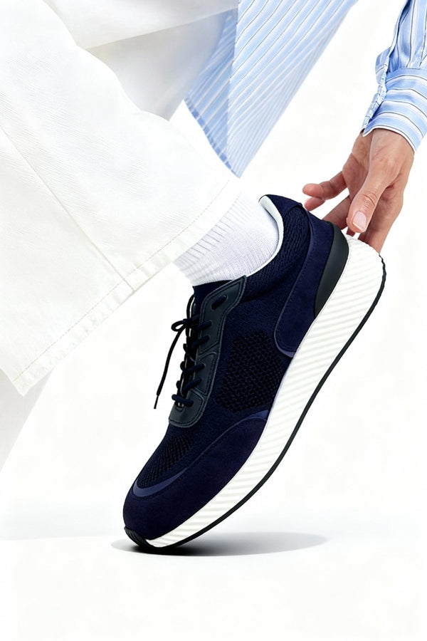 Zegna Techmerino Wool Sneakers - Bleu - MAGIC CITY