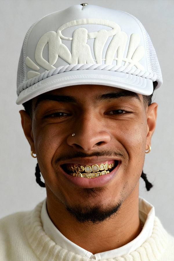 Syna World Rope Trucker Hat – White - MAGIC CITY