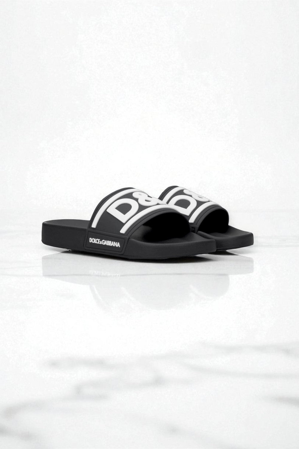 D&G Beachwear Sliders Black
