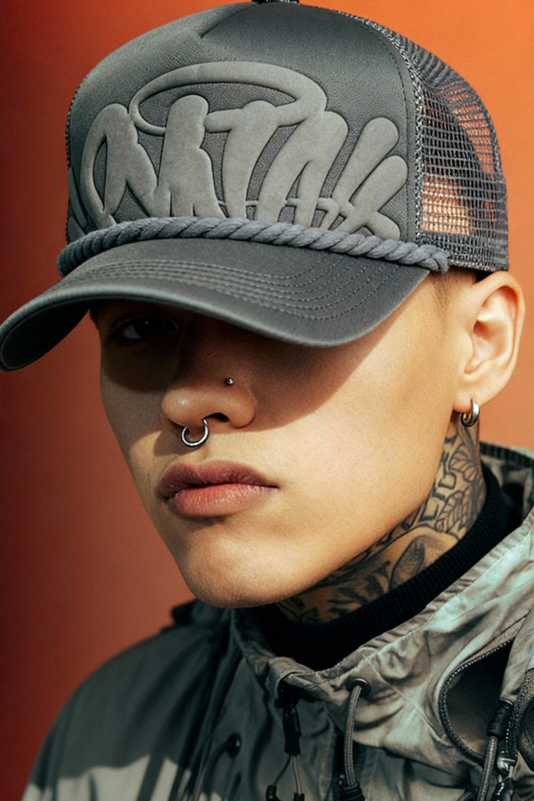 Syna World Rope Trucker Hat – Grey - MAGIC CITY