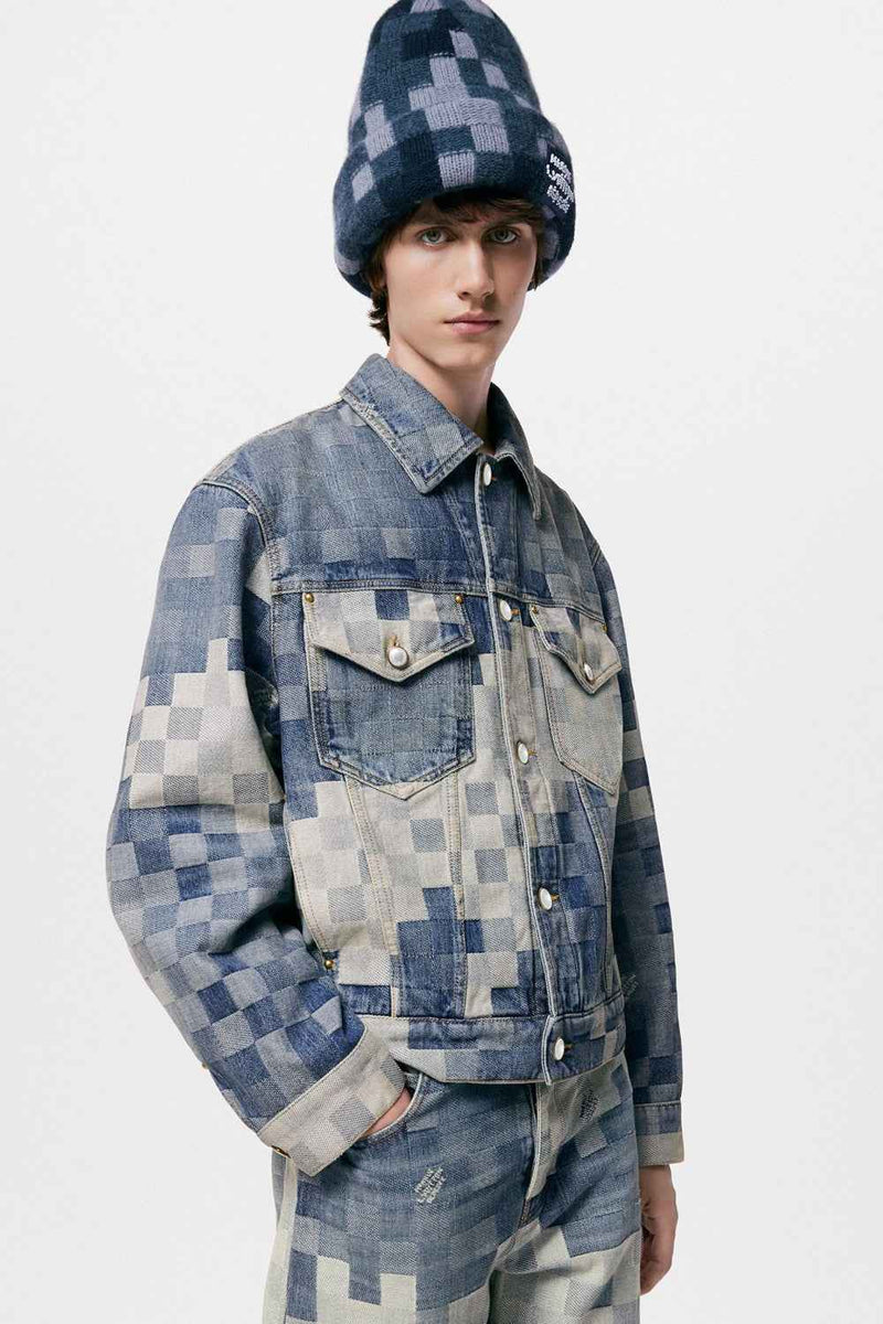 Louis V Damier Denim Skate Jacket