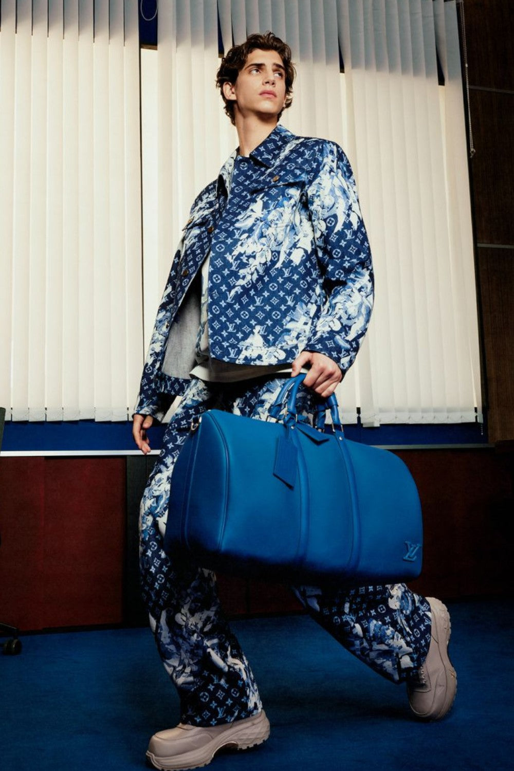 Louis V Monogram Printed Denim