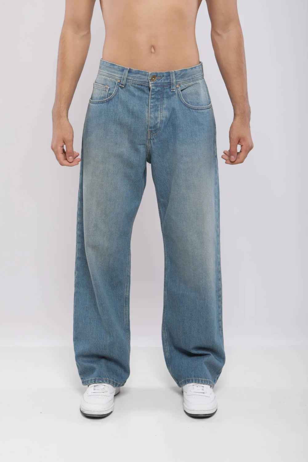 Billiorich Pantalon large en denim - MAGIC CITY