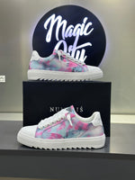 NUMERIS Low-Top Sneakers – Pink Teal Tie-Dye