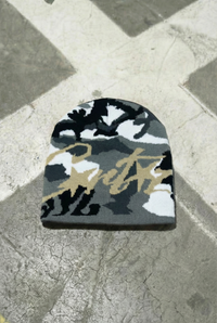 Corteiz camo beanie - Grey Black