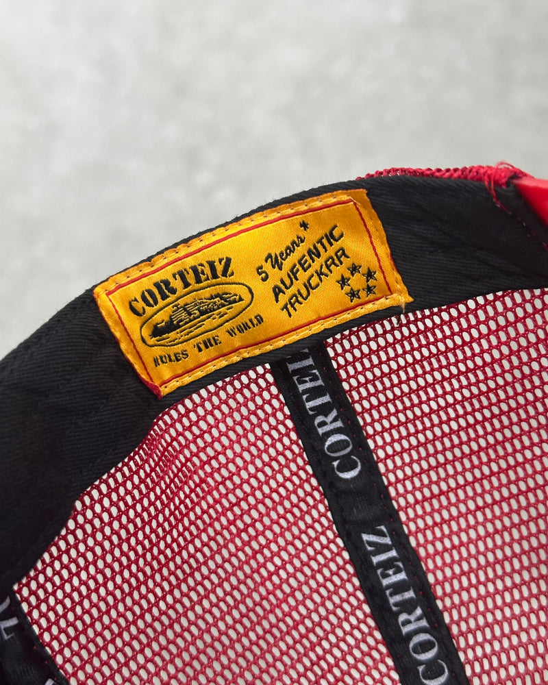 CORTEIZ 5 STARZ Alcatraz Trucker Hat – Red - MAGIC CITY