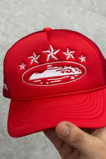 CORTEIZ 5 STARZ Alcatraz Trucker Hat – Red - MAGIC CITY