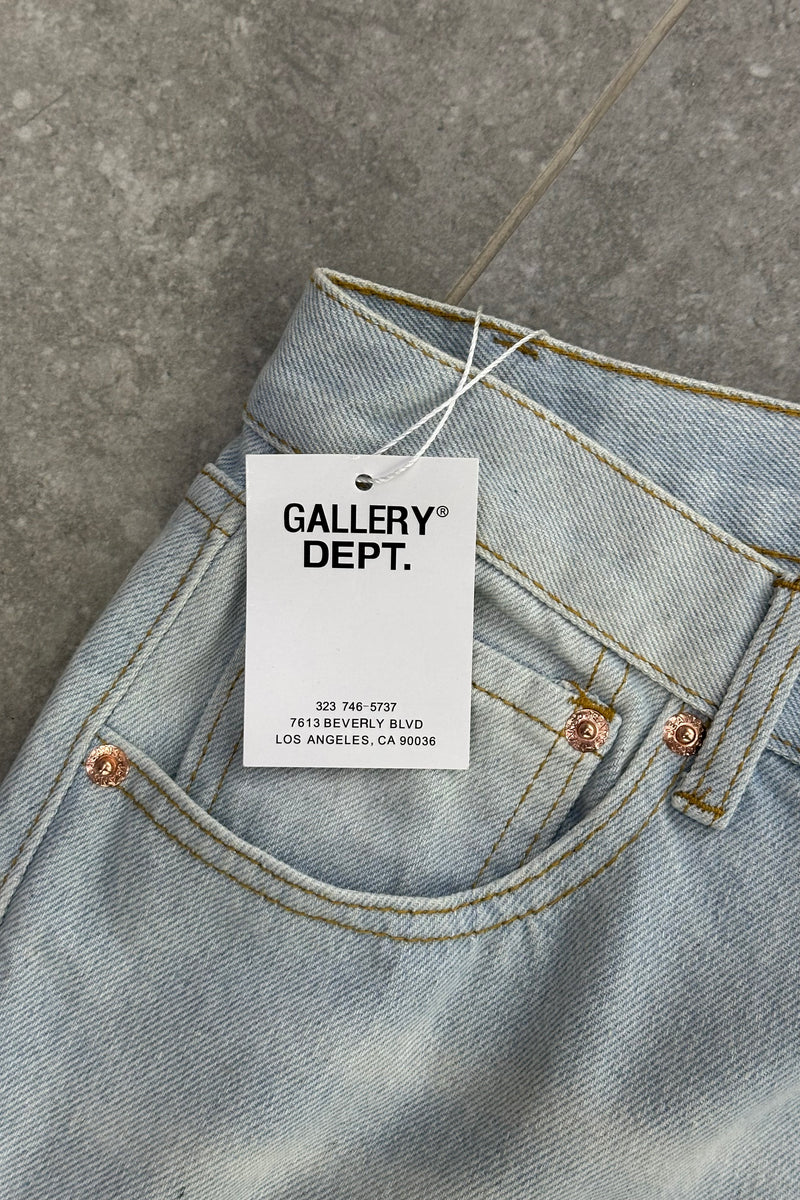 GALLERY DEPT Flared Jeans Paint Splatter – Light Wash Blue