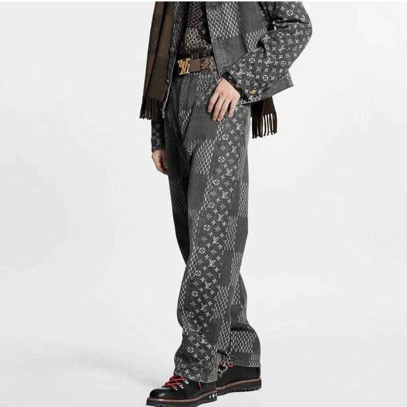 Louis V x Nigo Giant Damier Waves MNGM Denim Pants - MAGIC CITY