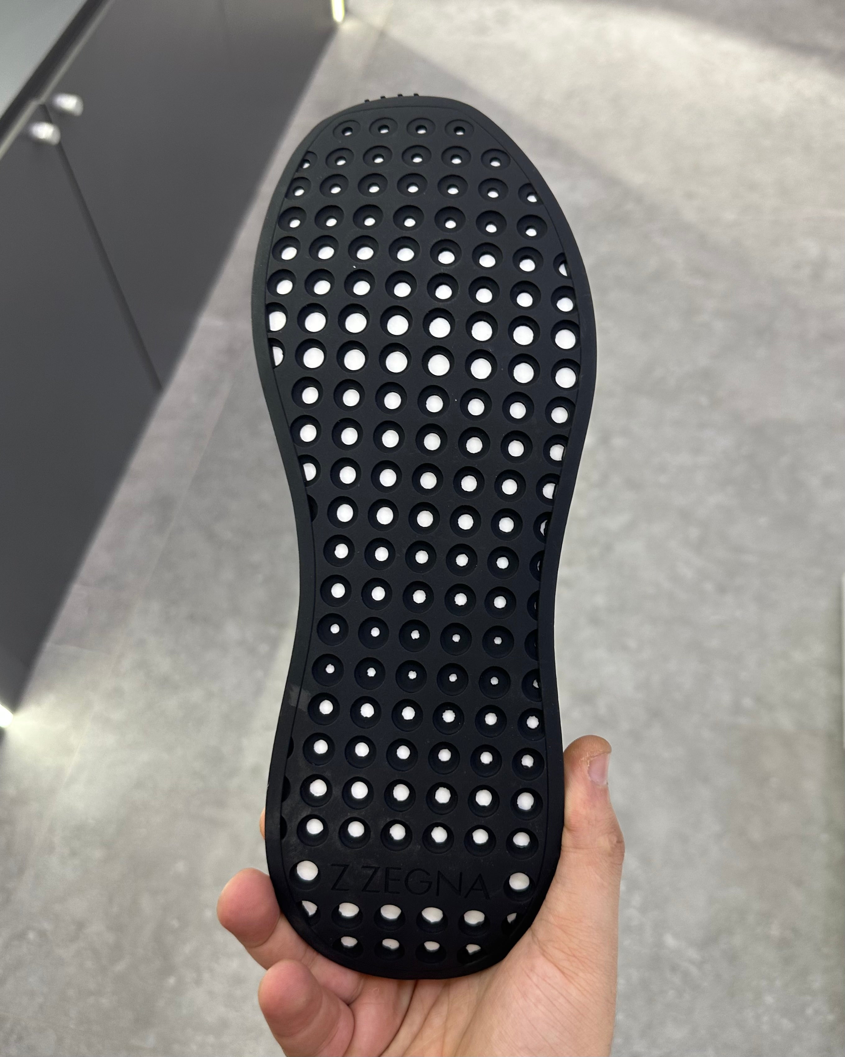 Zegna Techmerino Wool Sneakers - Black