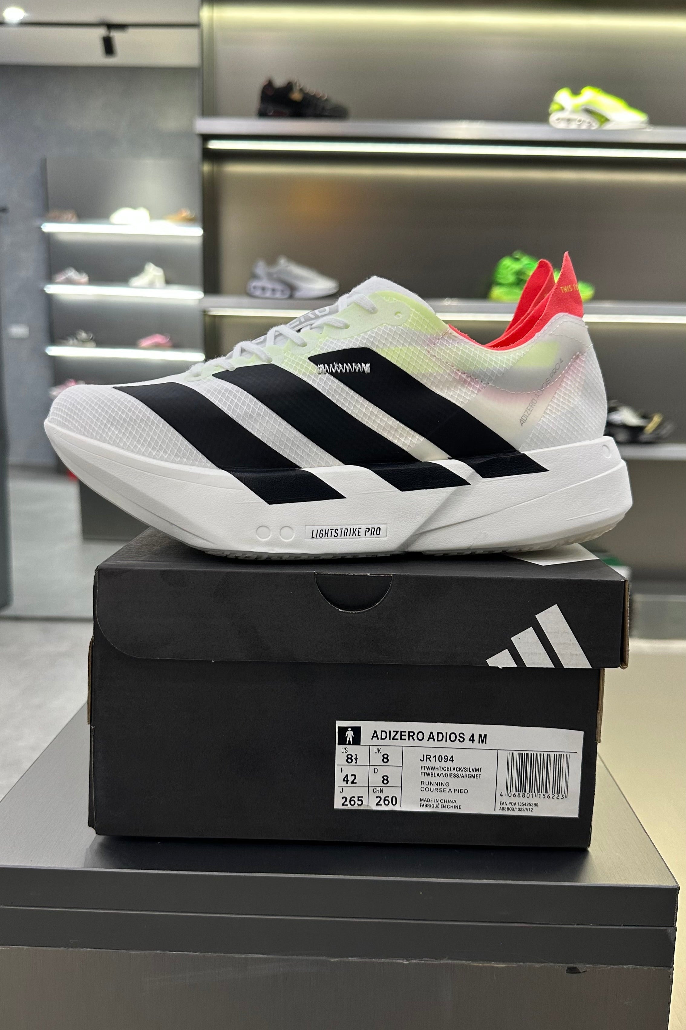 Adidas Adizero Adios Pro 4 White Black