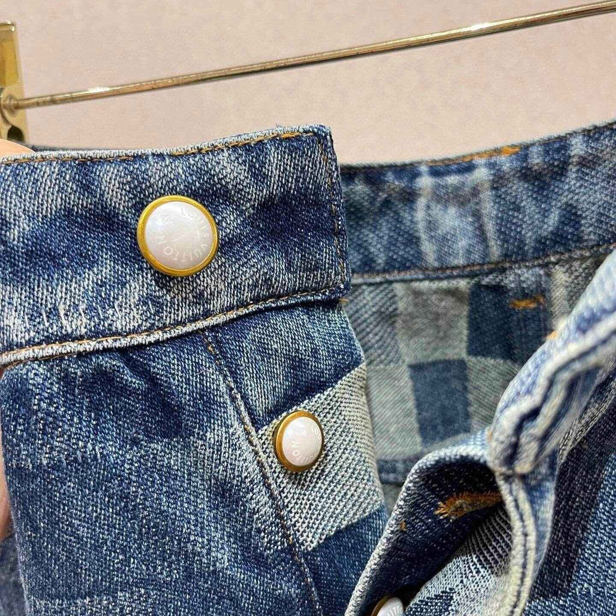 Louis V Damier Denim Skate Pants - MAGIC CITY