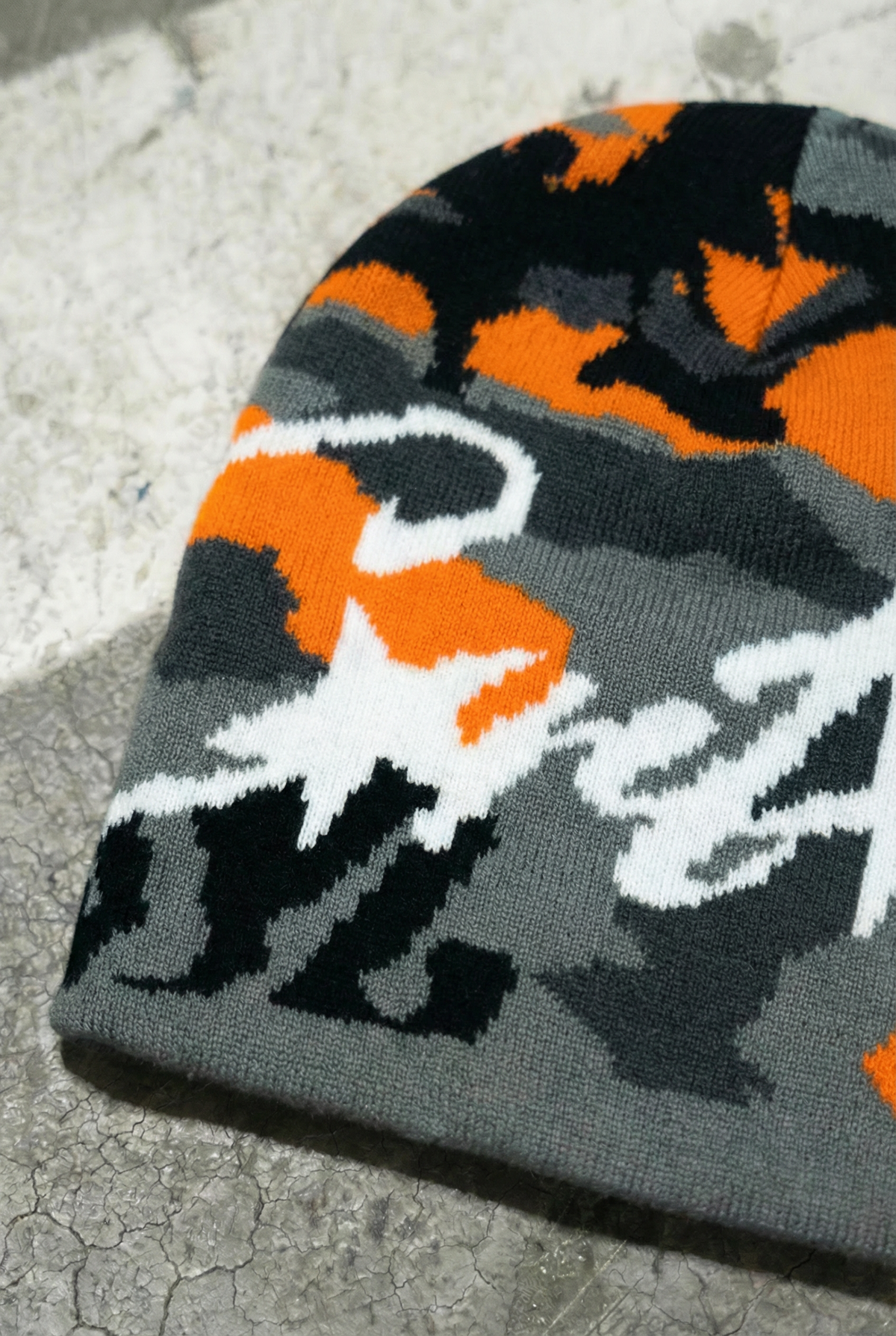 Corteiz camo beanie - Orange Black