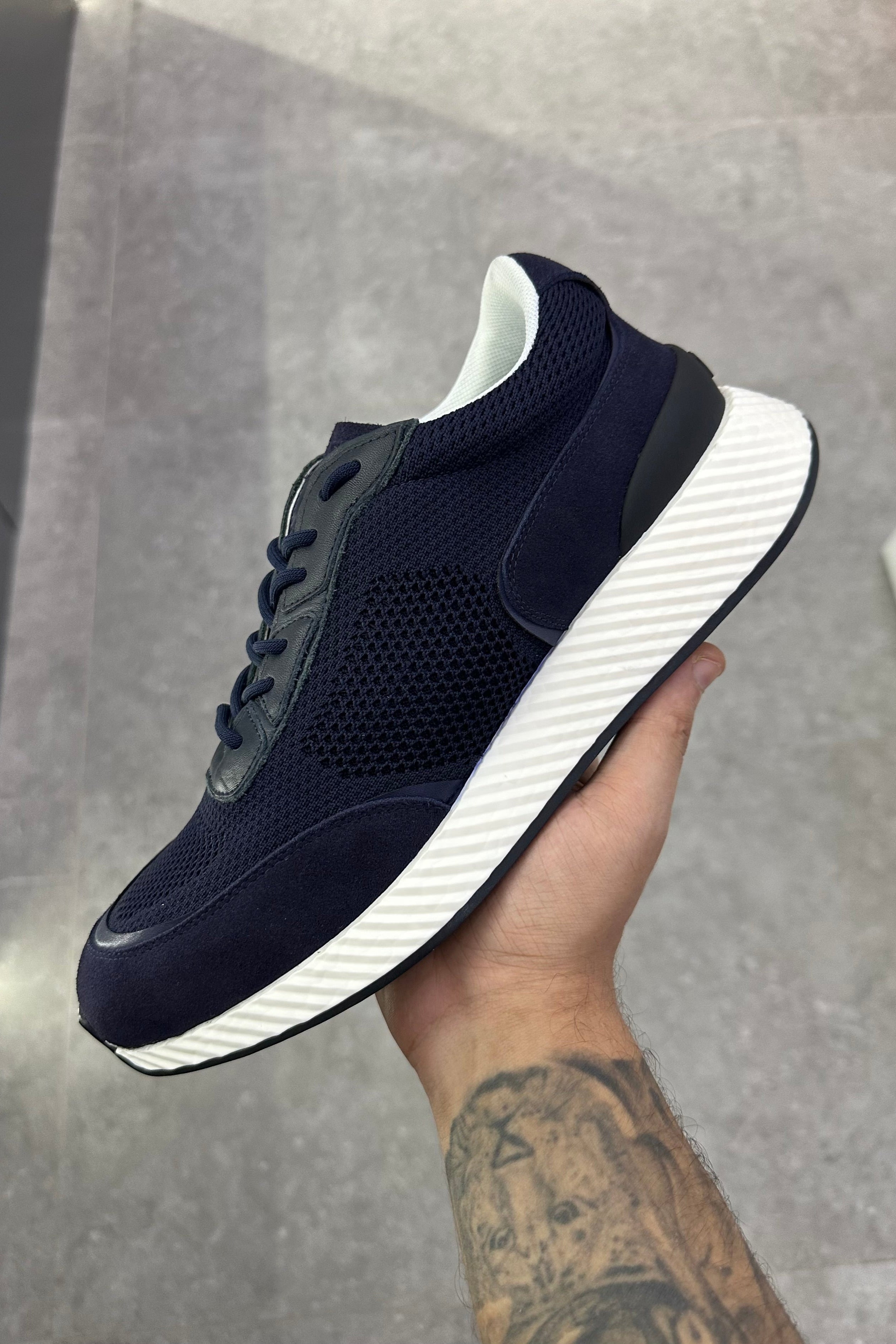 Zegna Techmerino Wool Sneakers - Bleu - MAGIC CITY