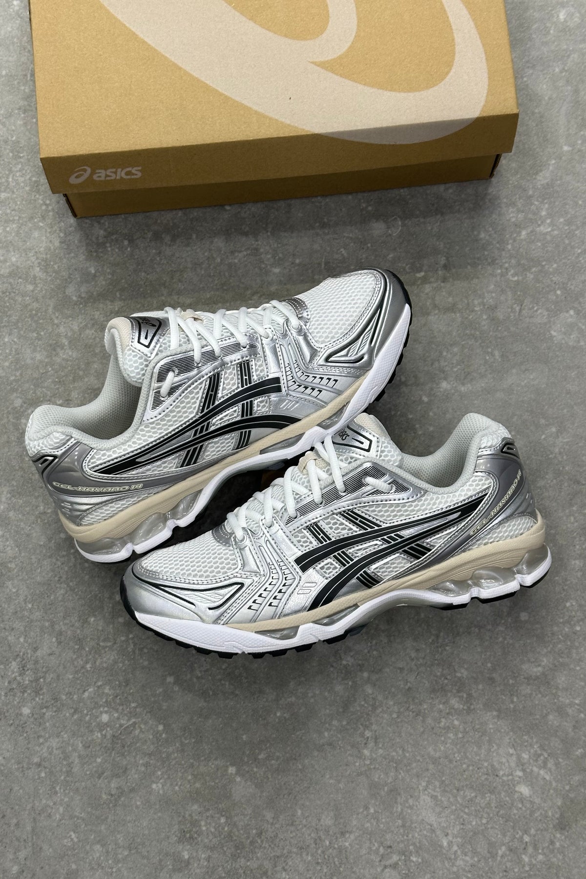 ASICS Gel-Kayano 14 – White Black Pure Silver