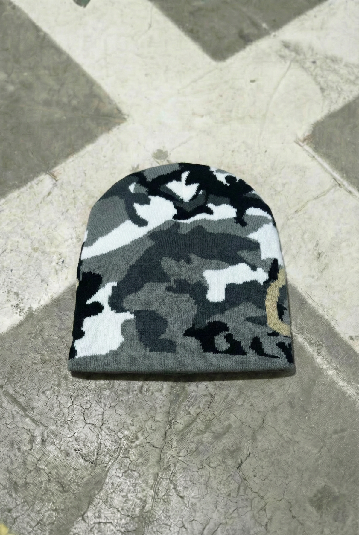 Corteiz camo beanie - Grey Black