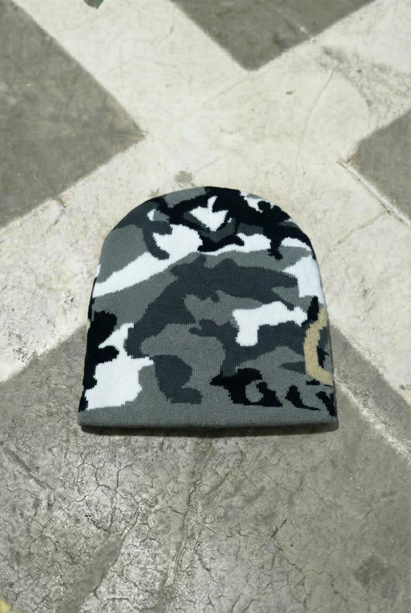 Corteiz camo beanie - Grey Black