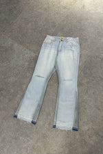 GALLERY DEPT Flared Jeans Paint Splatter – Light Wash Blue