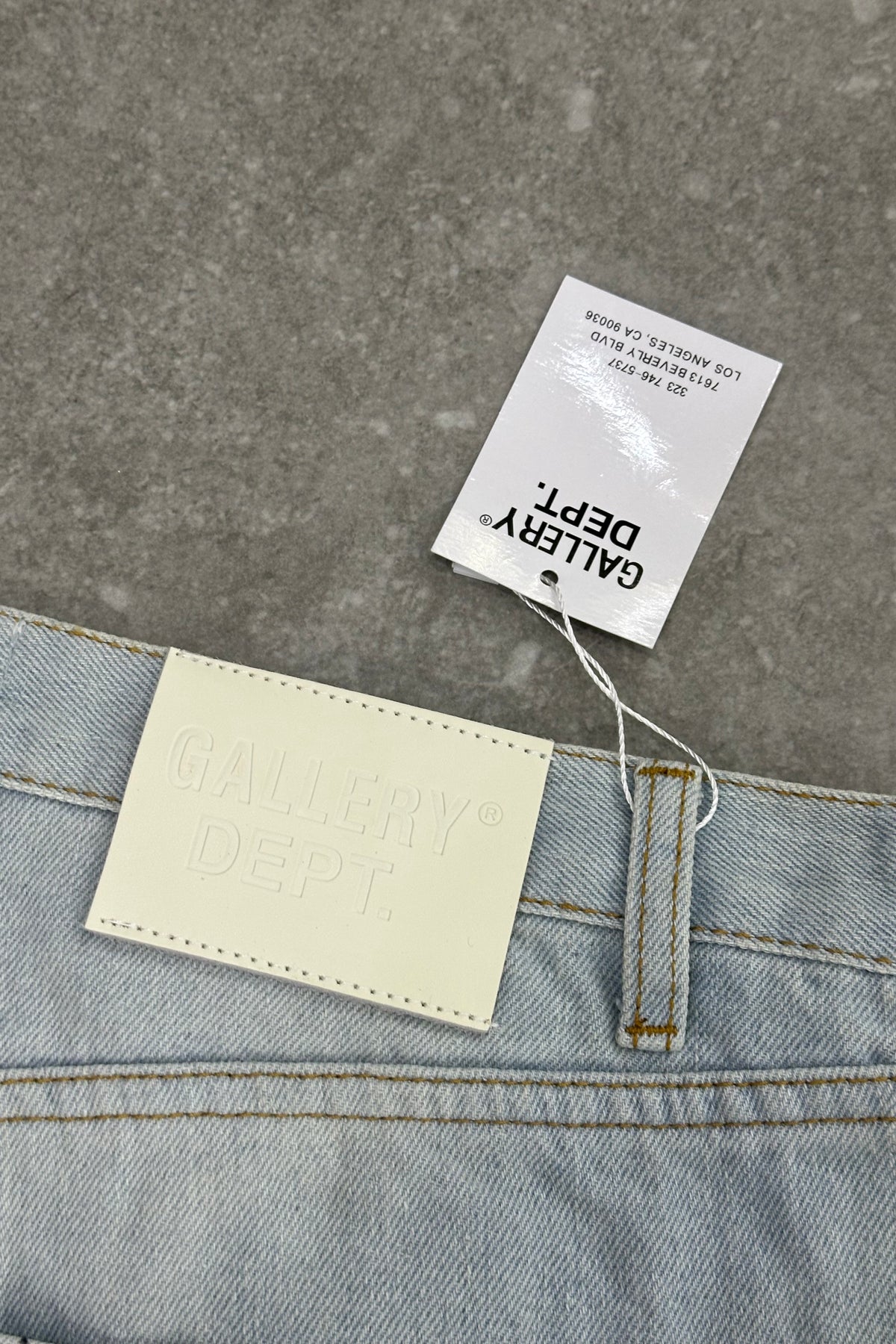 GALLERY DEPT Flared Jeans Paint Splatter – Light Wash Blue