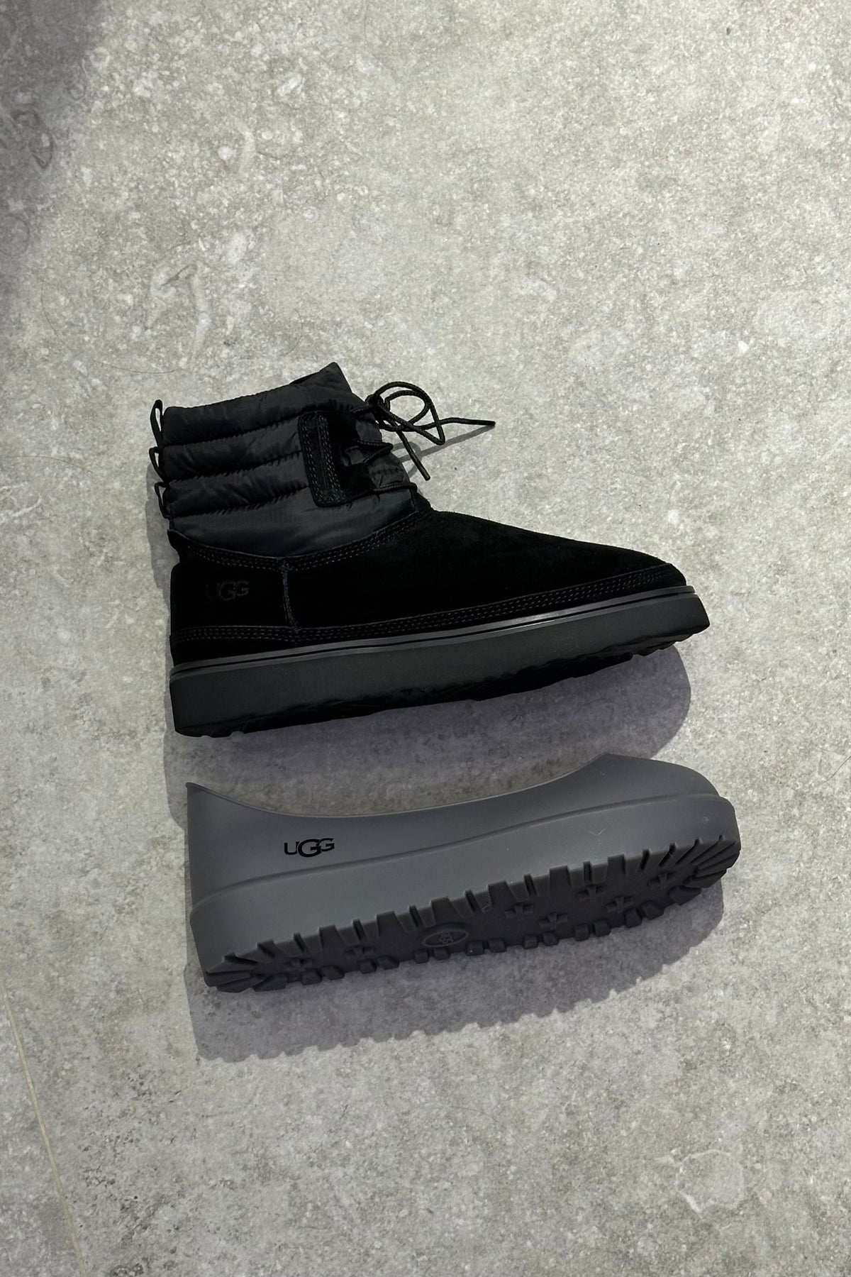 UGG Classic Mini Lace-Up Weather Boot - Black