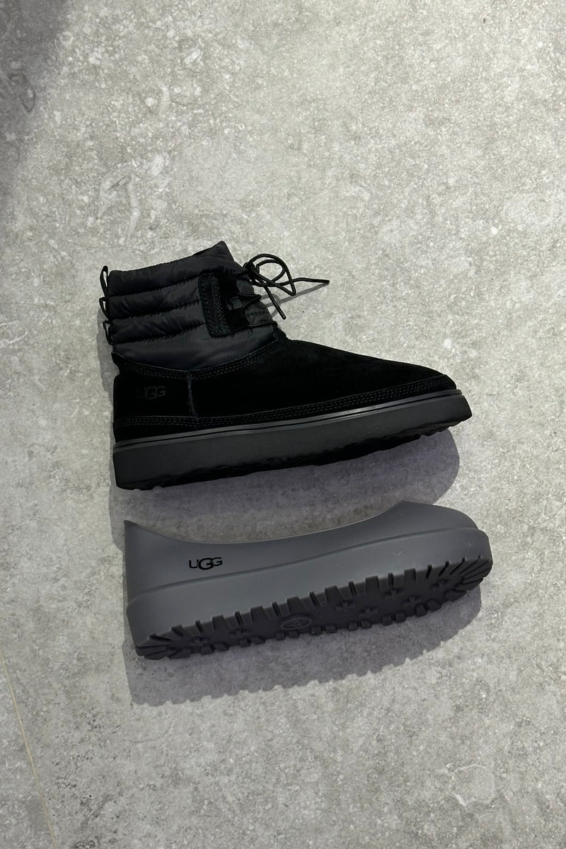 UGG Classic Mini Lace-Up Weather Boot - Black