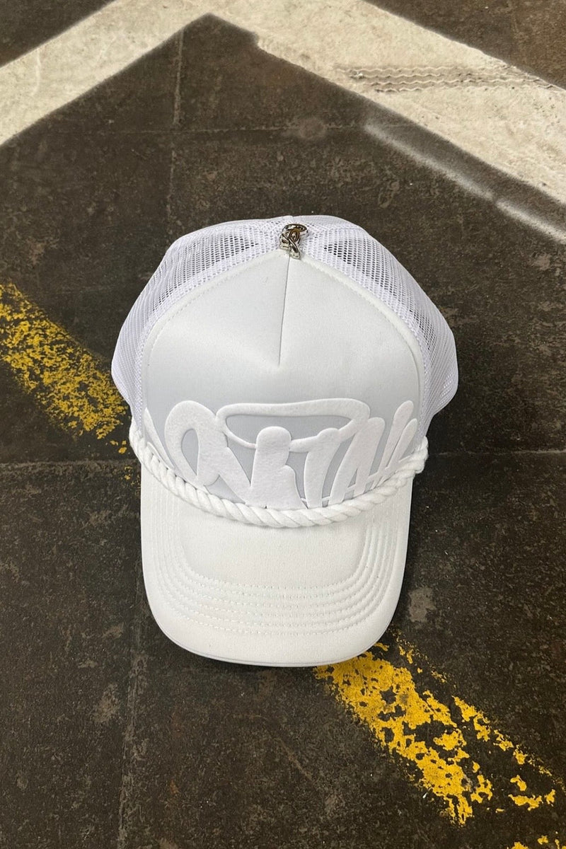 Syna World Rope Trucker Hat – White - MAGIC CITY