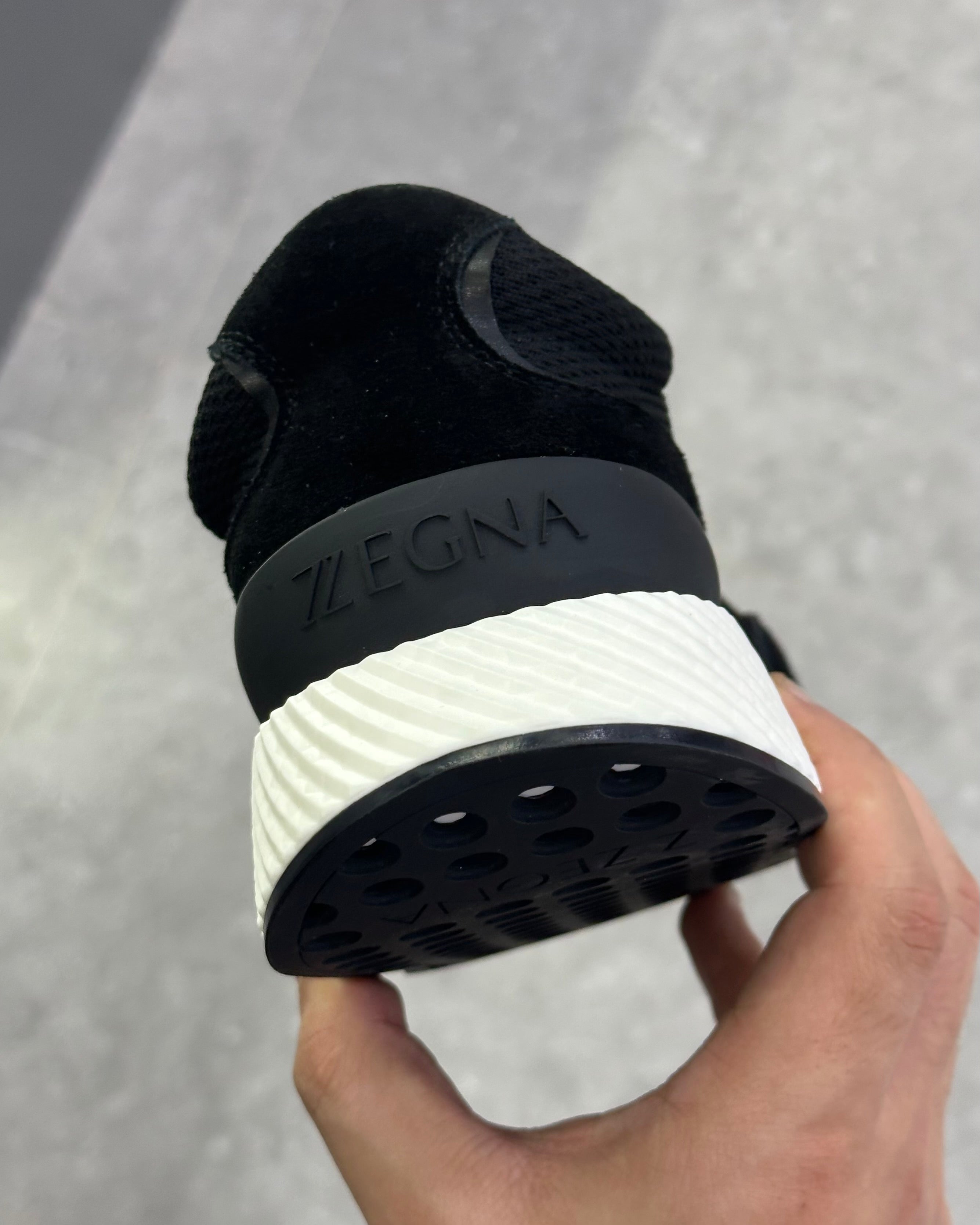 Zegna Techmerino Wool Sneakers - Black