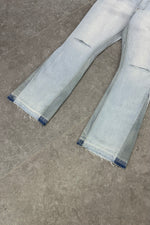 GALLERY DEPT Flared Jeans Paint Splatter – Light Wash Blue