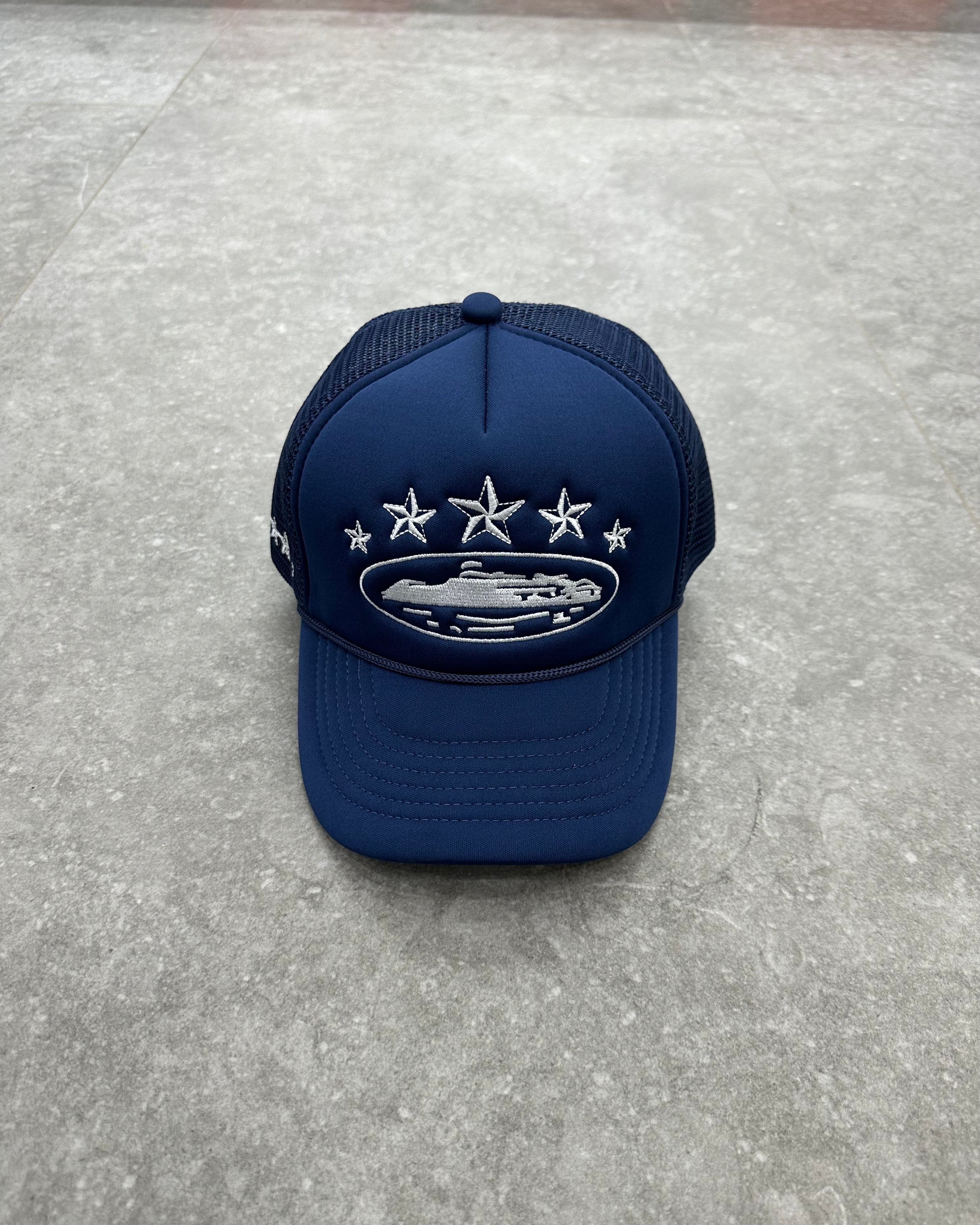 CORTEIZ 5 STARZ Alcatraz Trucker Hat – Bleu