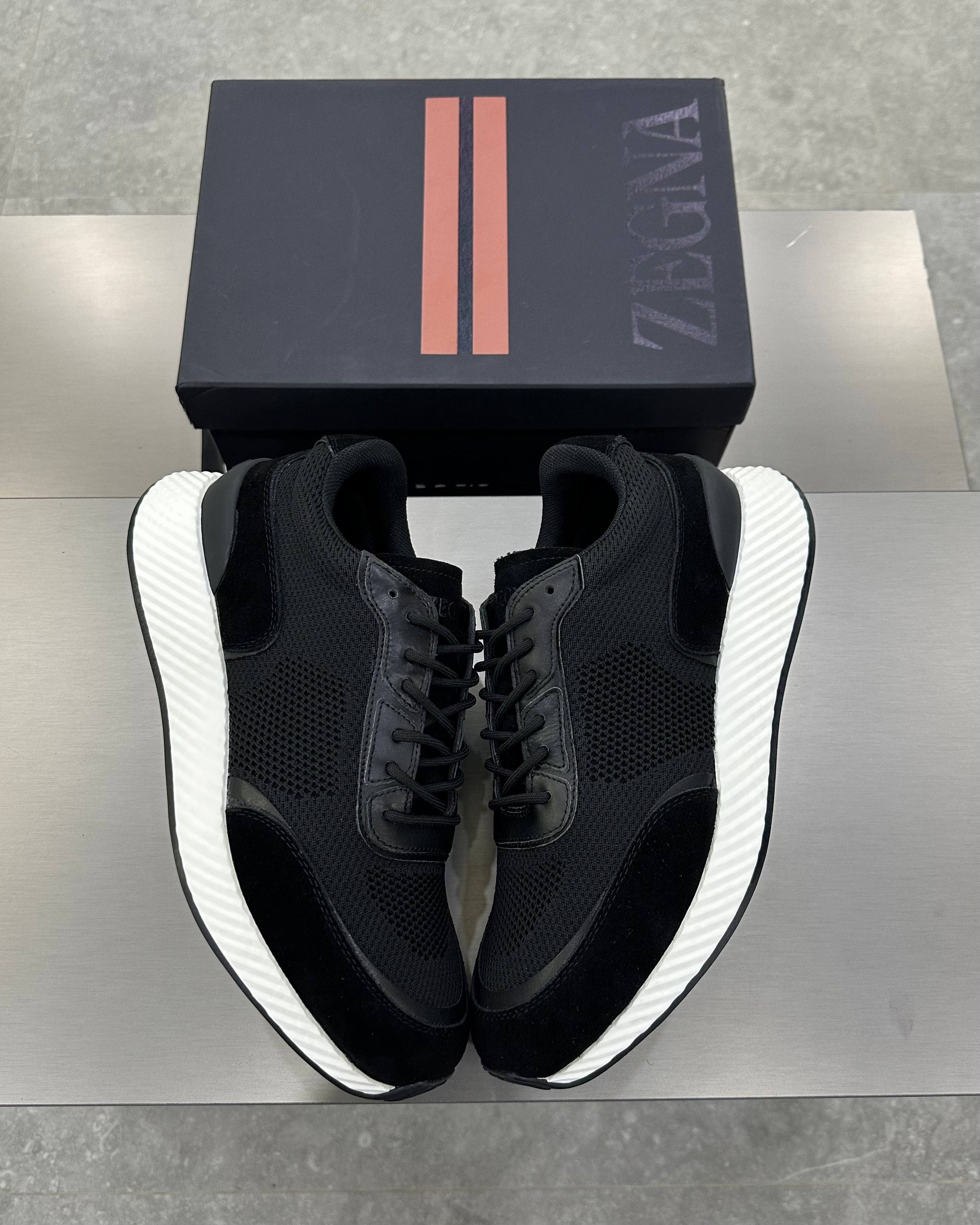 Zegna Techmerino Wool Sneakers - Black