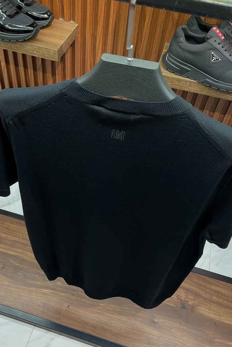 Ami De Coeur Organic Cotton Black Tee - MAGIC CITY