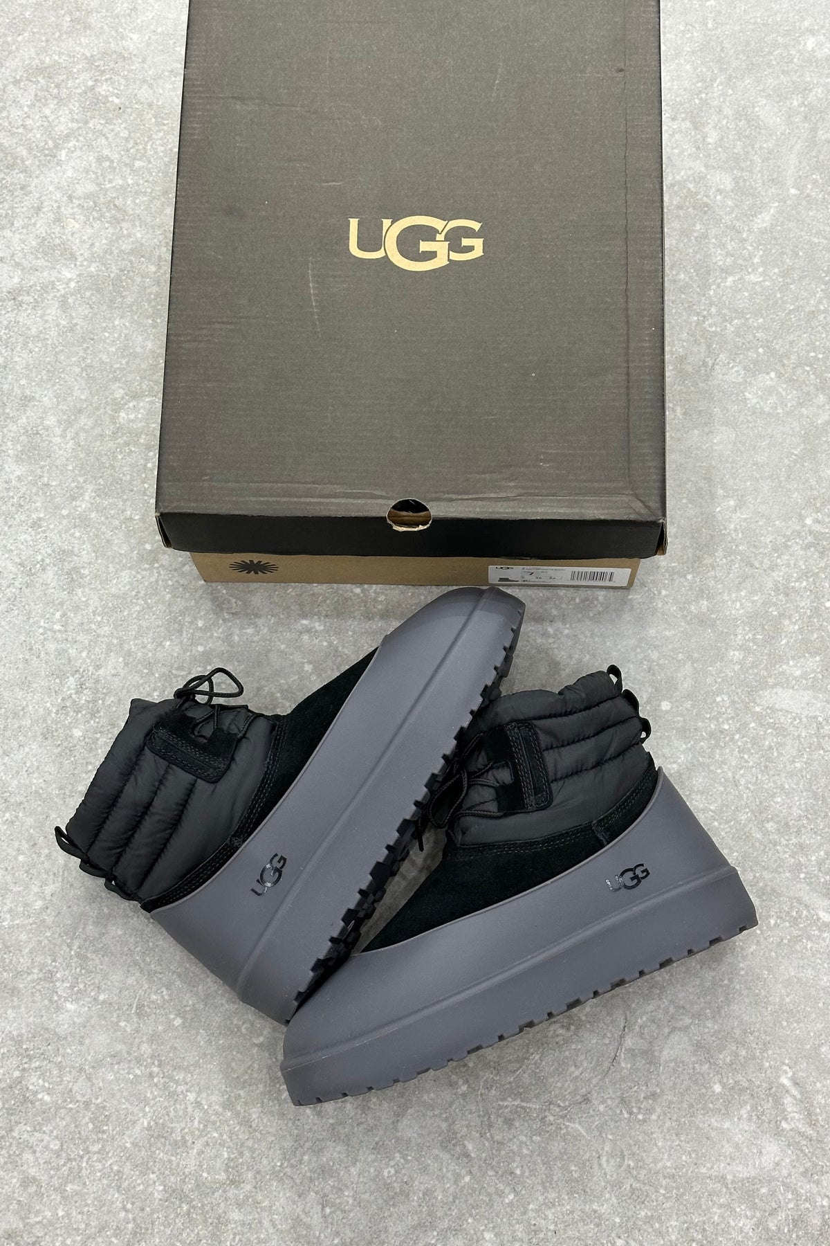 UGG Classic Mini Lace-Up Weather Boot - Black