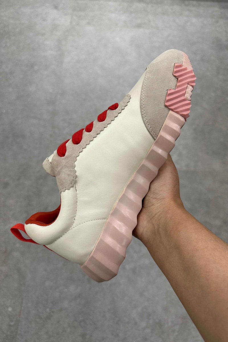 Hermès Bouncing Sneaker – Cream Pink Sole