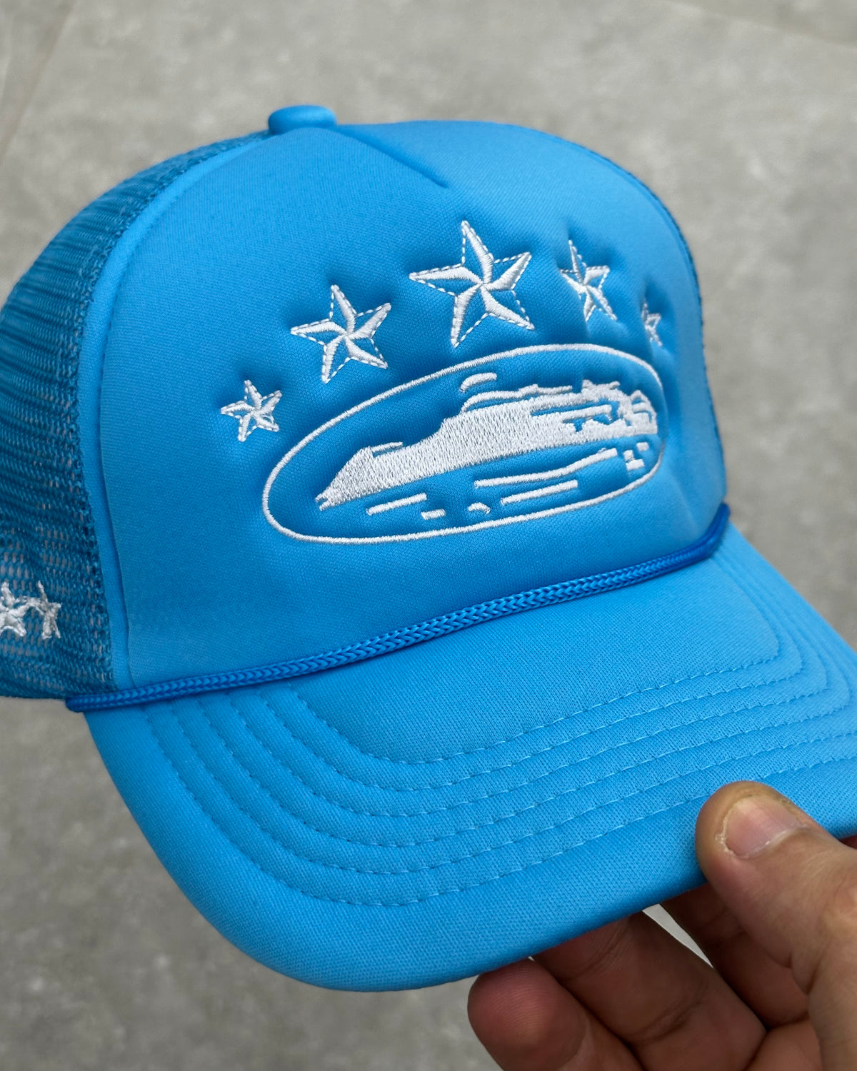 CORTEIZ 5 STARZ Alcatraz Trucker Hat – Baby Bleu - MAGIC CITY