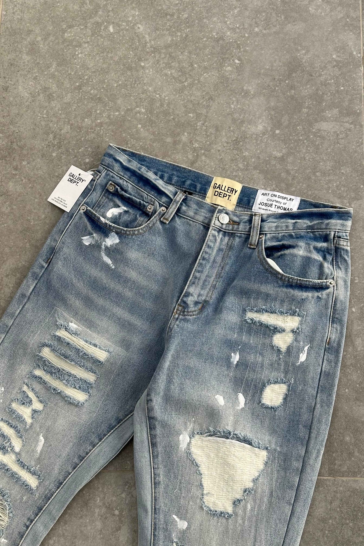 GALLERY DEPT Flared Jeans Paint Splatter – Vintage Blue