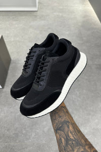 Zegna Techmerino Wool Sneakers - Black - MAGIC CITY