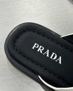 PRĄDA Marble White Crocodile Leather Crisscross Sandals - MAGIC CITY