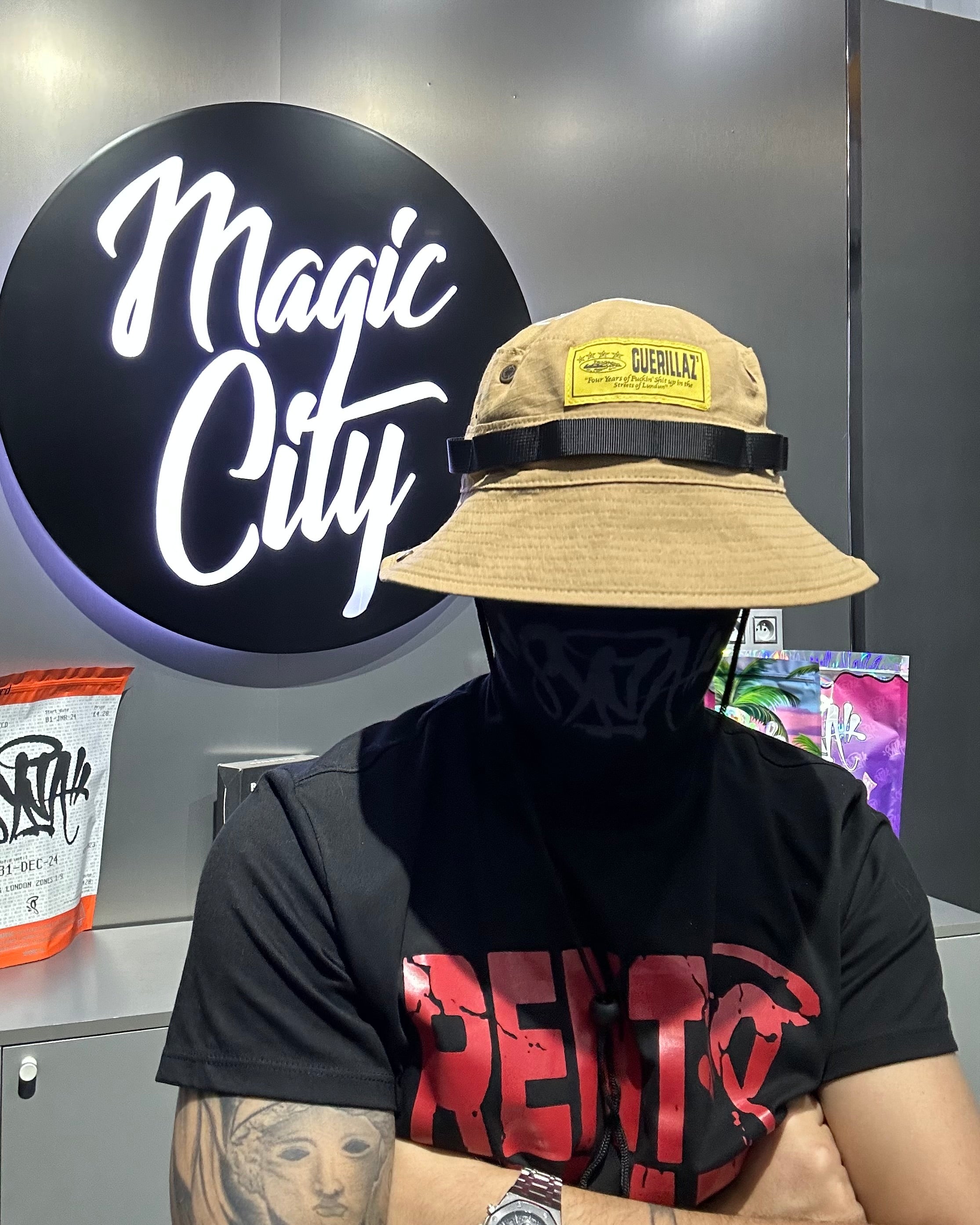 Corteiz OG Guerillaz Bucket Hat - Sandy
