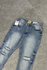 GALLERY DEPT Flared Jeans Paint Splatter - Blue