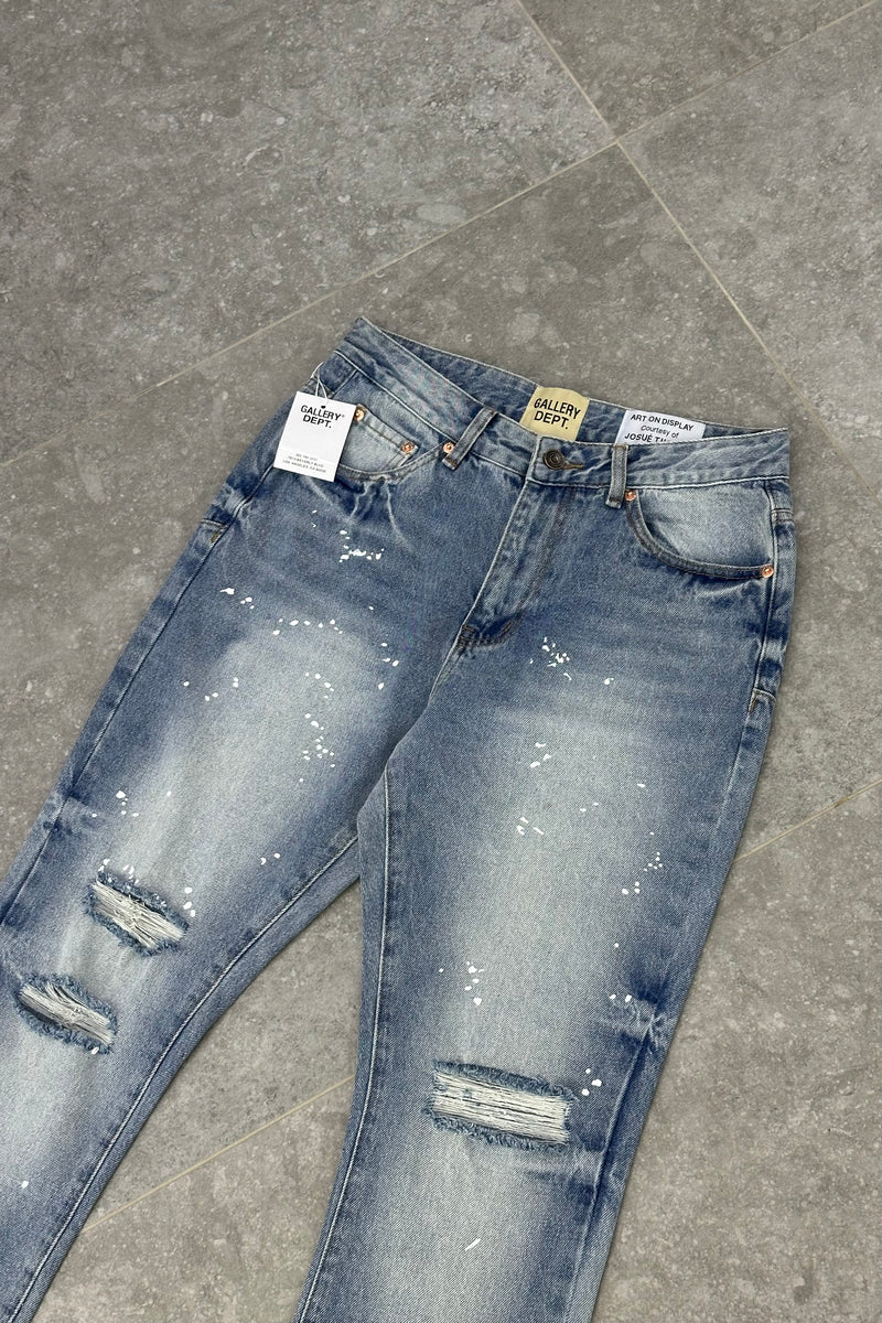 GALLERY DEPT Flared Jeans Paint Splatter - Blue