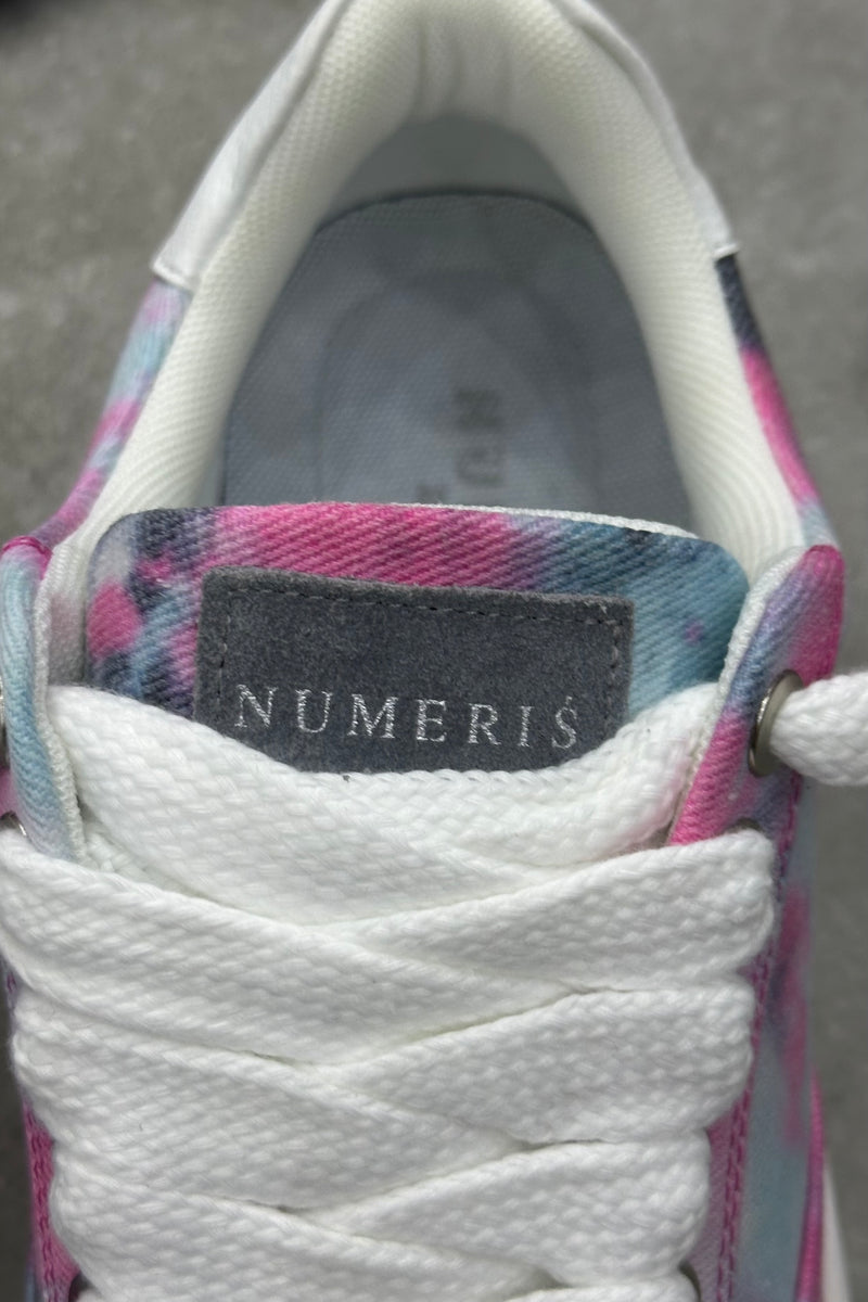 NUMERIS Low-Top Sneakers – Pink Teal Tie-Dye