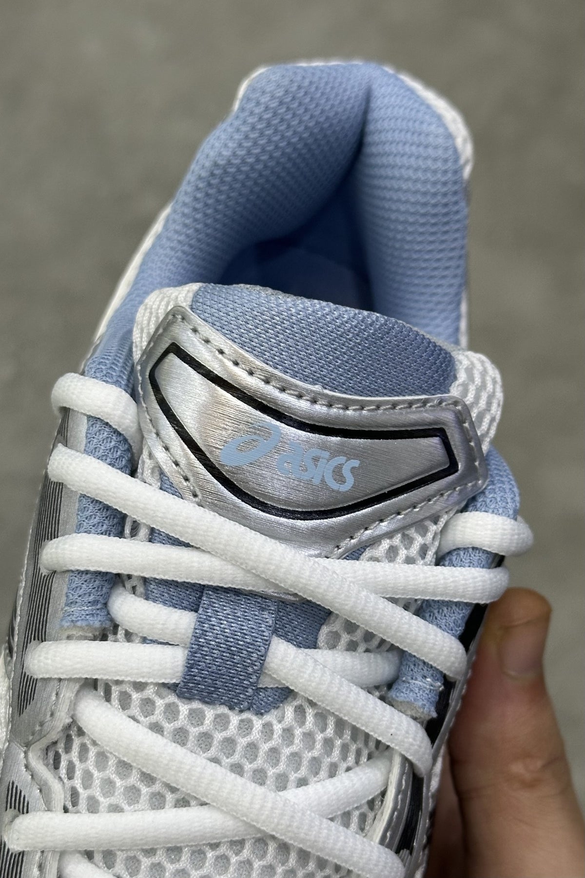 JJJJound x ASICS Gel-Kayano 14 White/Blue - heel