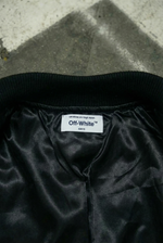 Off-white X A.c. Milan Logo-appliquéd Varsity Jacket