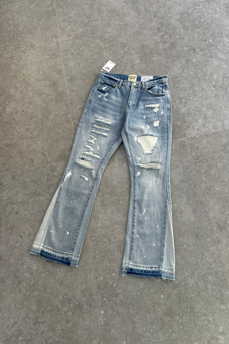 GALLERY DEPT Flared Jeans Paint Splatter – Vintage Blue