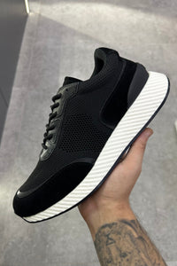 Zegna Techmerino Wool Sneakers - Black - MAGIC CITY