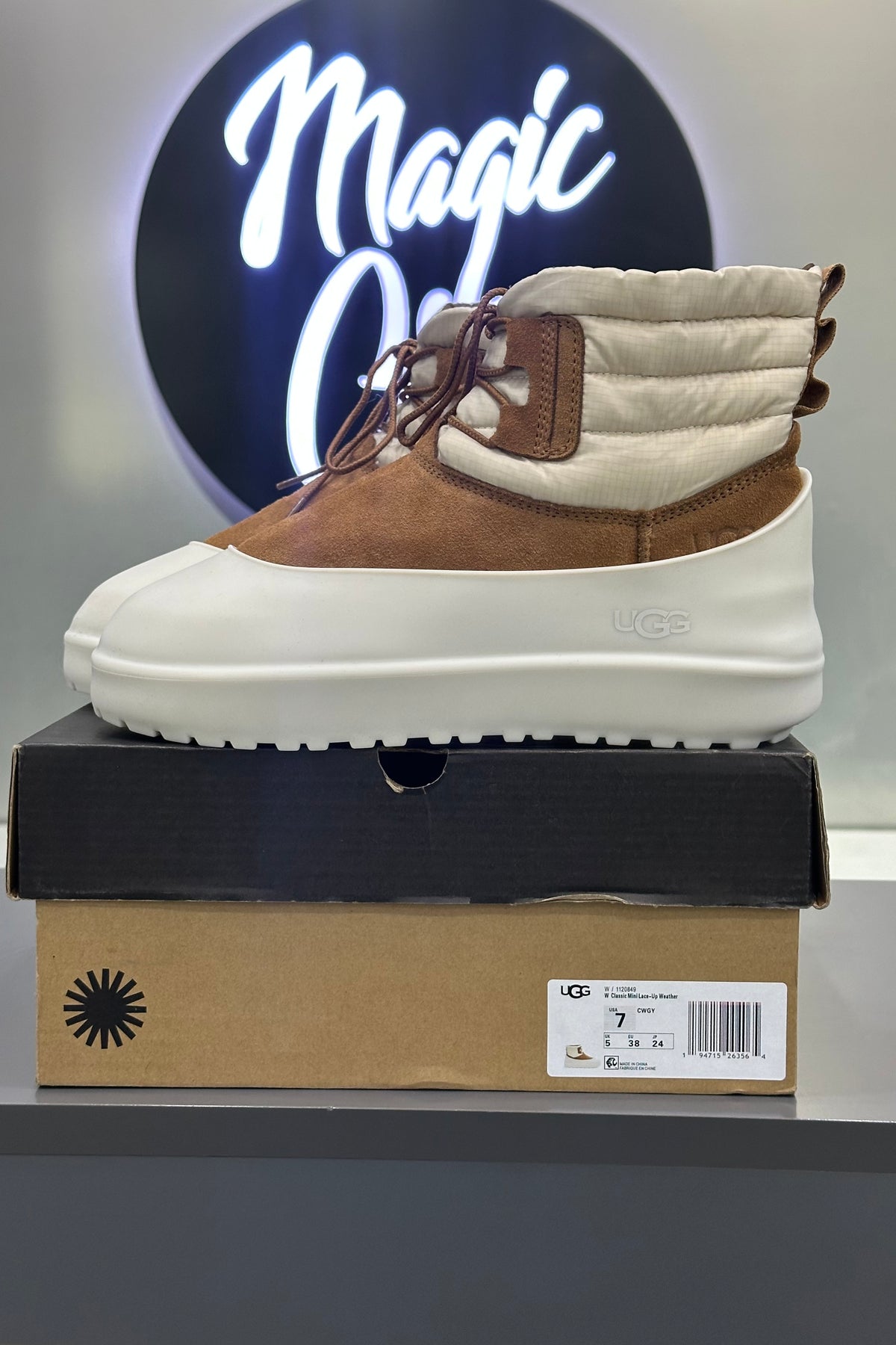 UGG Classic Mini Lace-Up Weather Boot - Whitecap